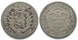 BERN 20 Kreuzer 1756 Silber SELTENES JAHR!