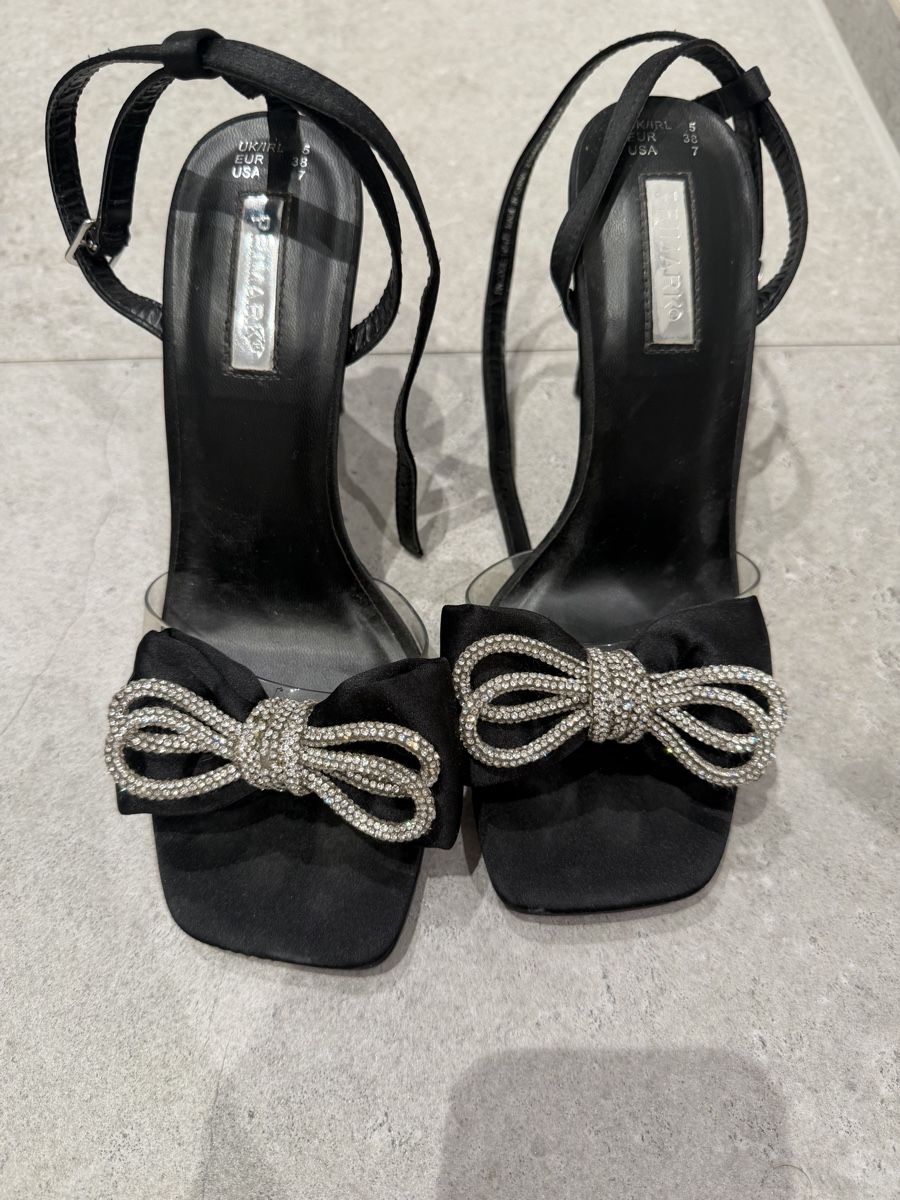 Scarpe da donna: High Heels Schwarz/Glitzer Gr. 38 – Usato da Goldach venduto da superlama5
