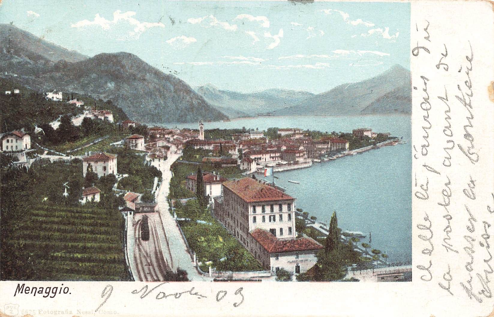 Cartoline postali: Menaggio Como – Usato da Biasca venduto da Blenio71