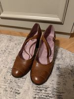 Mary Jane Brown Leather Heels, Size 40
