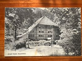 Postkarte Rossinieres Grand Chalet 1909  (P490)