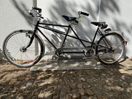 Antikes Tandem – restauriert, fahrbereit, mit Brooks-Sätteln