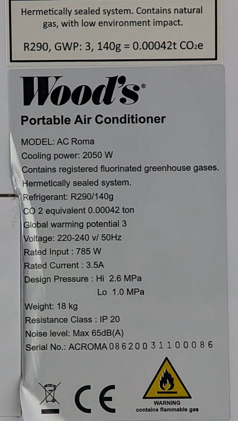 Wood's Condizionatori: Mobile Klimagerät Wood's AC Roma – Usato da Zuchwil venduto da Danihend 5