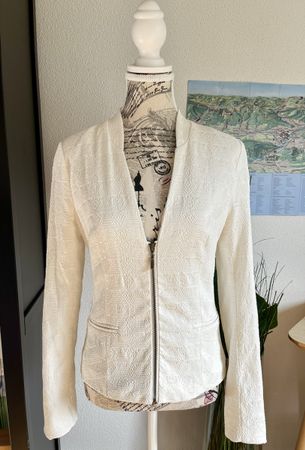 Zebra Blazer Jacke weiss Gr. M elegant Büro Sommer