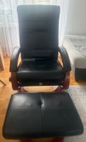 Massagesessel mit Hocker Echt Leder gebraucht
