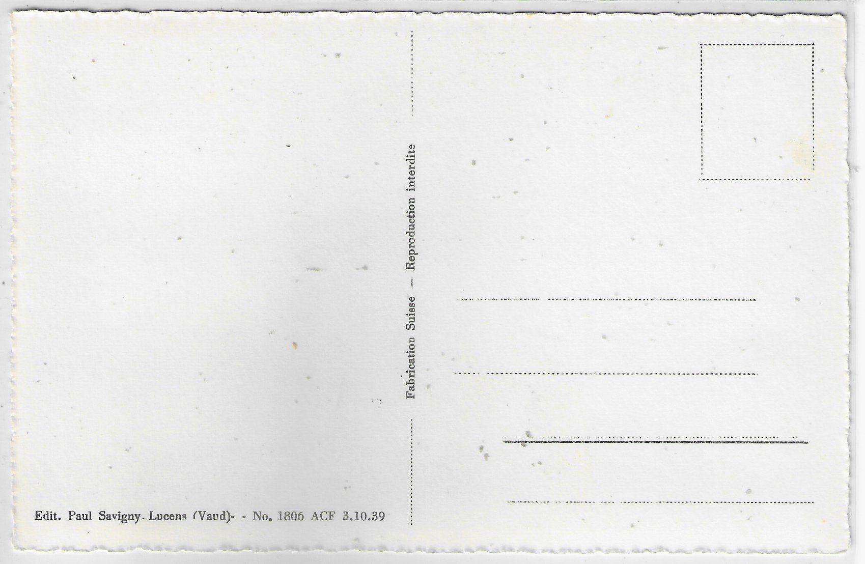 Cartoline postali: Thierrens - Vue generale – Usato da Ettingen venduto da Kartenplanet 1