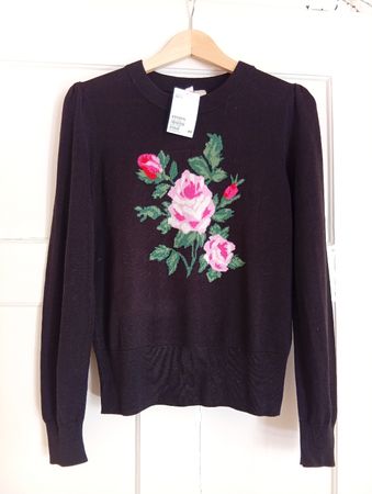 Damen Pullover H&M Divided mit Rosenmuster Grösse S neu