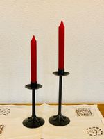 Kerzenständer, 2 Stück, 16 cm & 21cm hoch, Metall