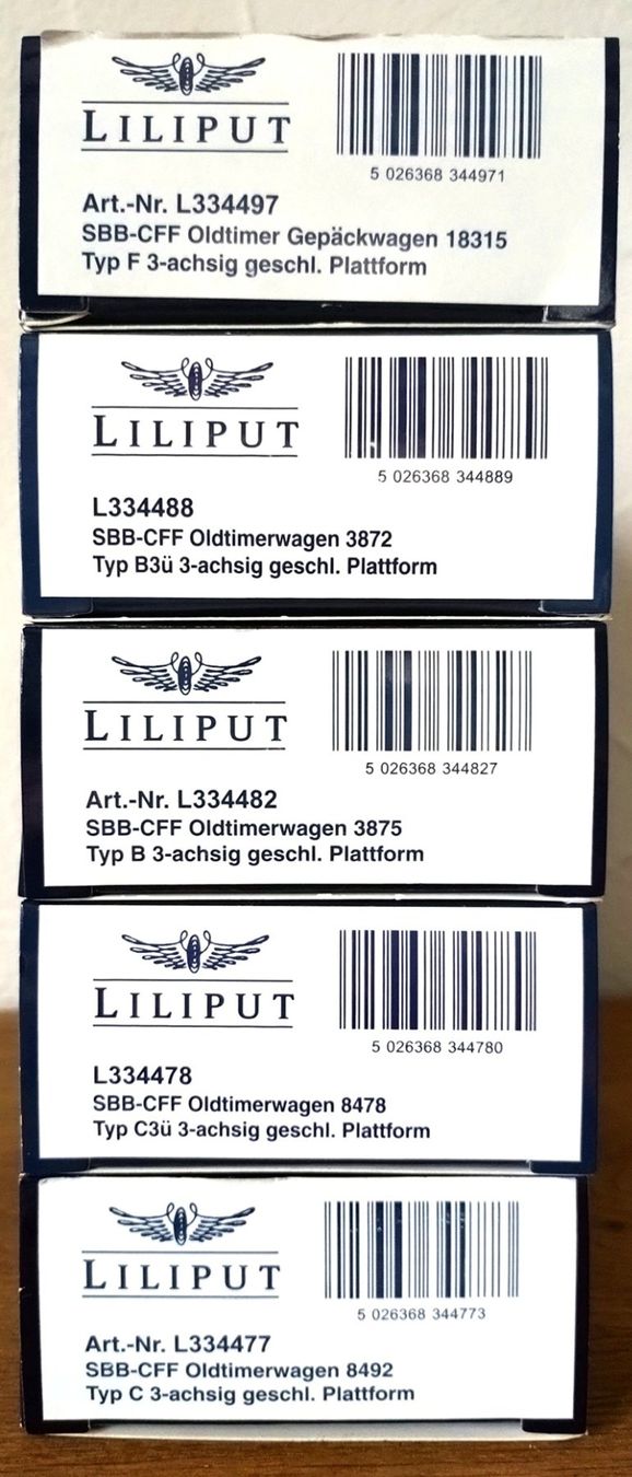 Liliput Modellini di ferrovie: Liliput SBB Oldtimer-Zug 5-teilig DC H0 neu – Nuovo e nell'imballaggio originale da Gipf-Oberfrick venduto da Erbh01 1
