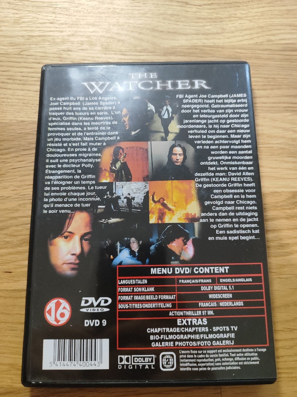 Tutti i DVDs: DVD The Watcher - Keanu Reeves – Usato da Vétroz venduto da mrcl01 1