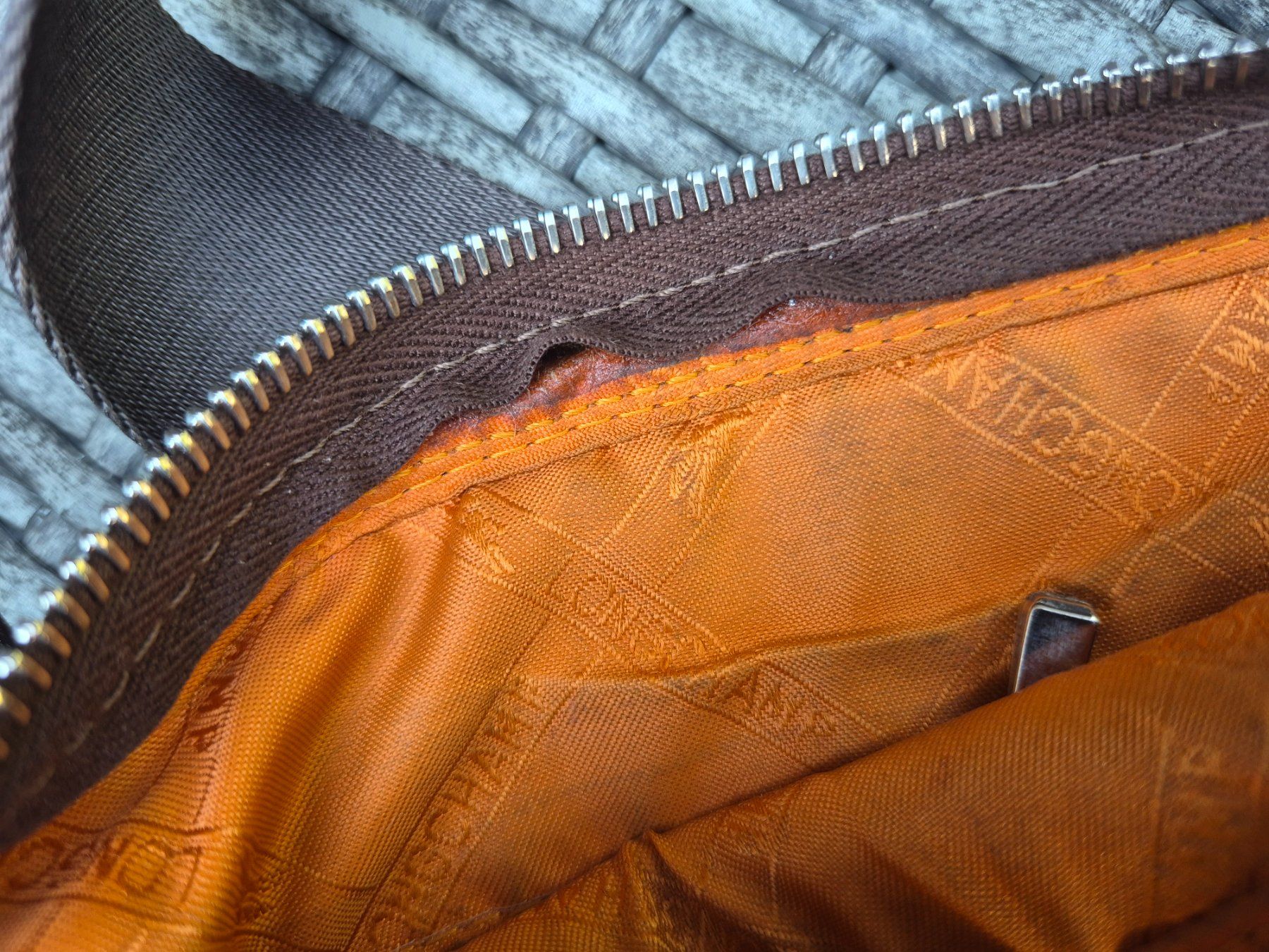 Longchamp Borse: Besace homme Longchamp cuir marron – Difettoso da le landeron venduto da canette 6