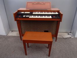 Vintage Orgel von FARFISA Model Galaxy 112 mit Stuhl