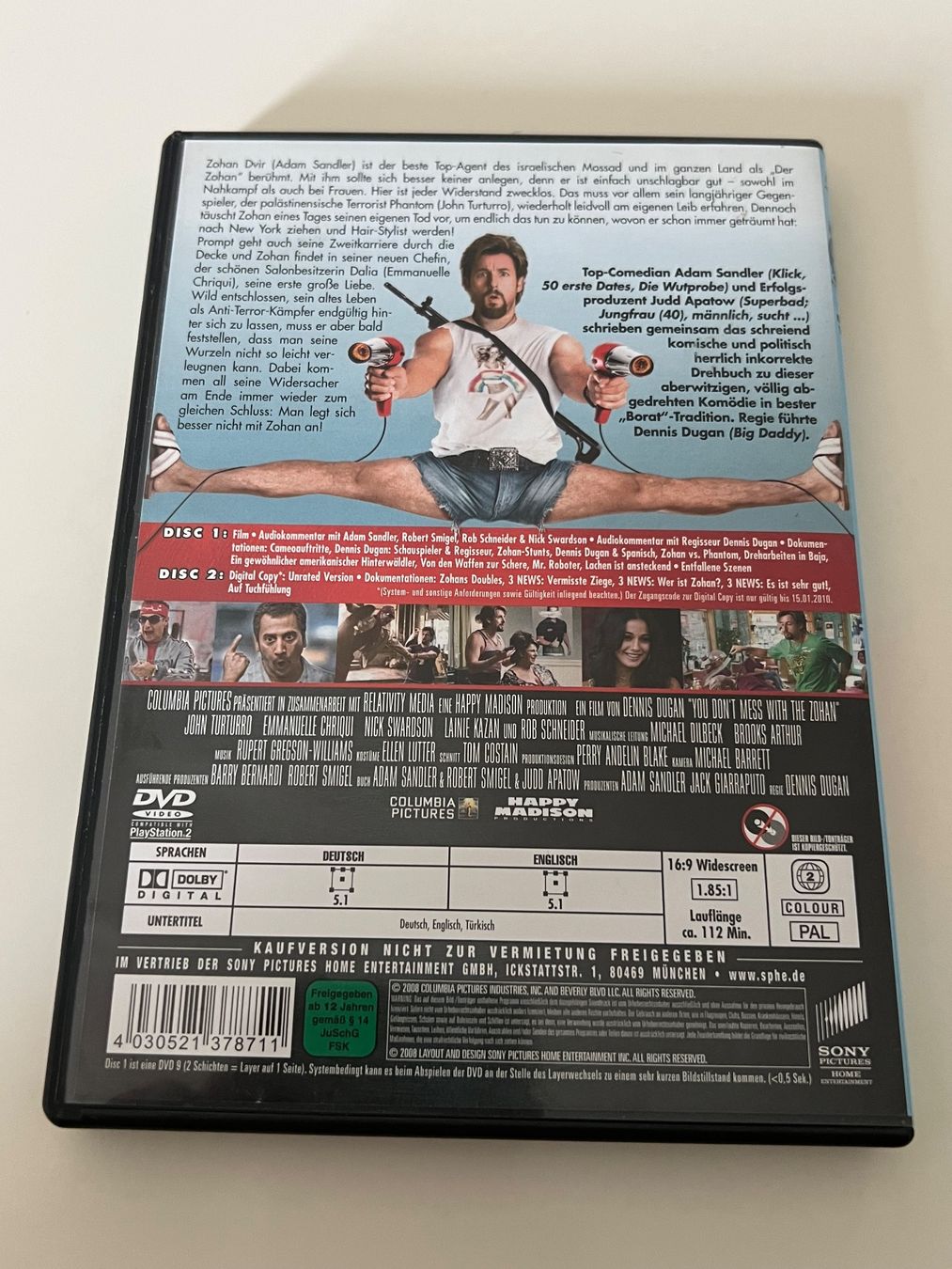 Tutti i DVDs: Leg dich nicht mit Zohan an UNRATED VERSION – Nuovo (secondo la descrizione) da Altstätten SG venduto da sheamus 1