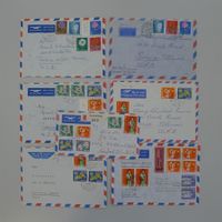 1962-1964, 7 PJ-Flugpostbriefe nach Brasilien & USA