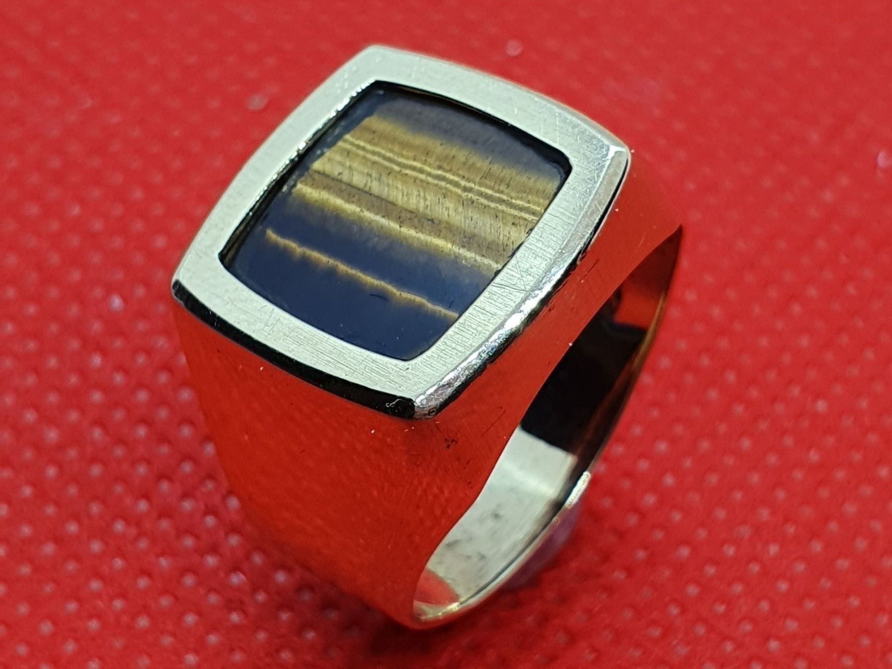 Ringe: Herrenring 750 Gold mit Tigerauge – Neu (gemäss Beschreibung) aus Unterägeri von Altgoldschmuck 5