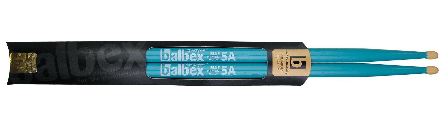 Strumenti musicali: 5 Paar Balbex Drumsticks – 5A Blue Hikor – Nuovo e nell'imballaggio originale da Grimisuat venduto da musicgear.ch