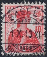BASEL 1  1.X.13 - Vollstempel auf Helvetia Brustbild