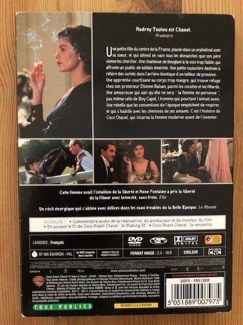 Tutti i DVDs: DVD Coco avant Chanel – Usato da Aigle venduto da Tchamille 2
