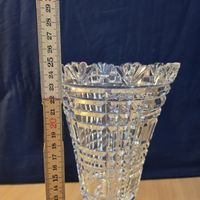 Kristall Vase, Bleikristall, Blumenvase, 25 cm hoch