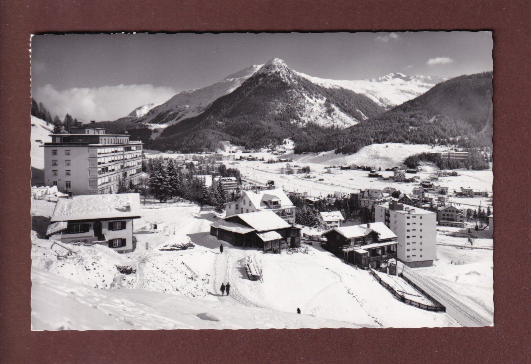 Ansichtskarten: DAVOS-DORF unter Schnee - 1965 – Gebraucht aus Pully von nicecards
