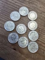 10x 1/2 Franken 1958 CHF Münzen super Zustand