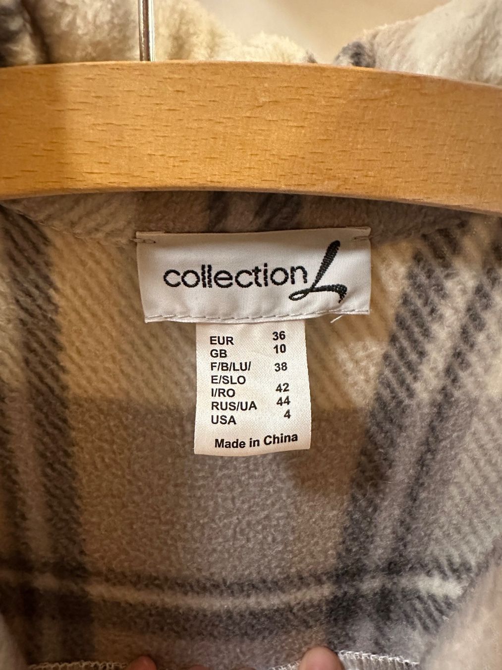 Jacken: Fleecejacke, champagner-steingrau-kariert – Neu (gemäss Beschreibung) aus Zuoz von nina.ma 3