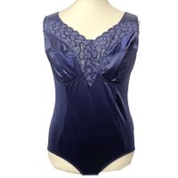Body dunkelblau Gr. XXL mit Spitzeneinsatz VINTAGE 2000s
