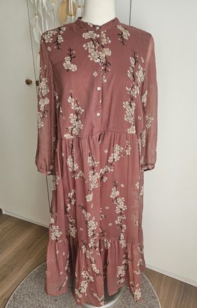 Kleid Vero Moda mit Kirschblüten gr.L prune
