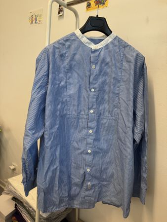 DKNY Hemd Blau Streifen L Stehkragen