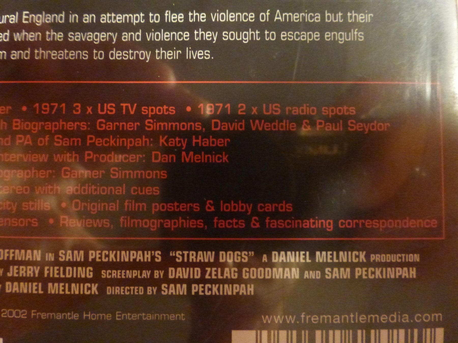 Tutti i DVDs: Straw Dogs Sam Peckinpah DVD – Usato da Zumikon venduto da psisound 4