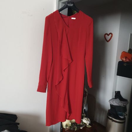 Hugo Boss, Kleid in Rot, Gr. 38