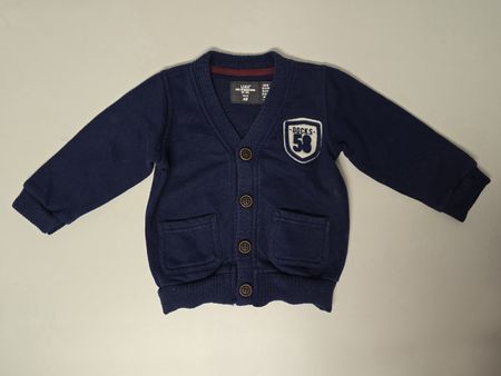 H&M L.O.G.G. Baby-Strickjacke Cardigan Dunkelblau Gr. 80