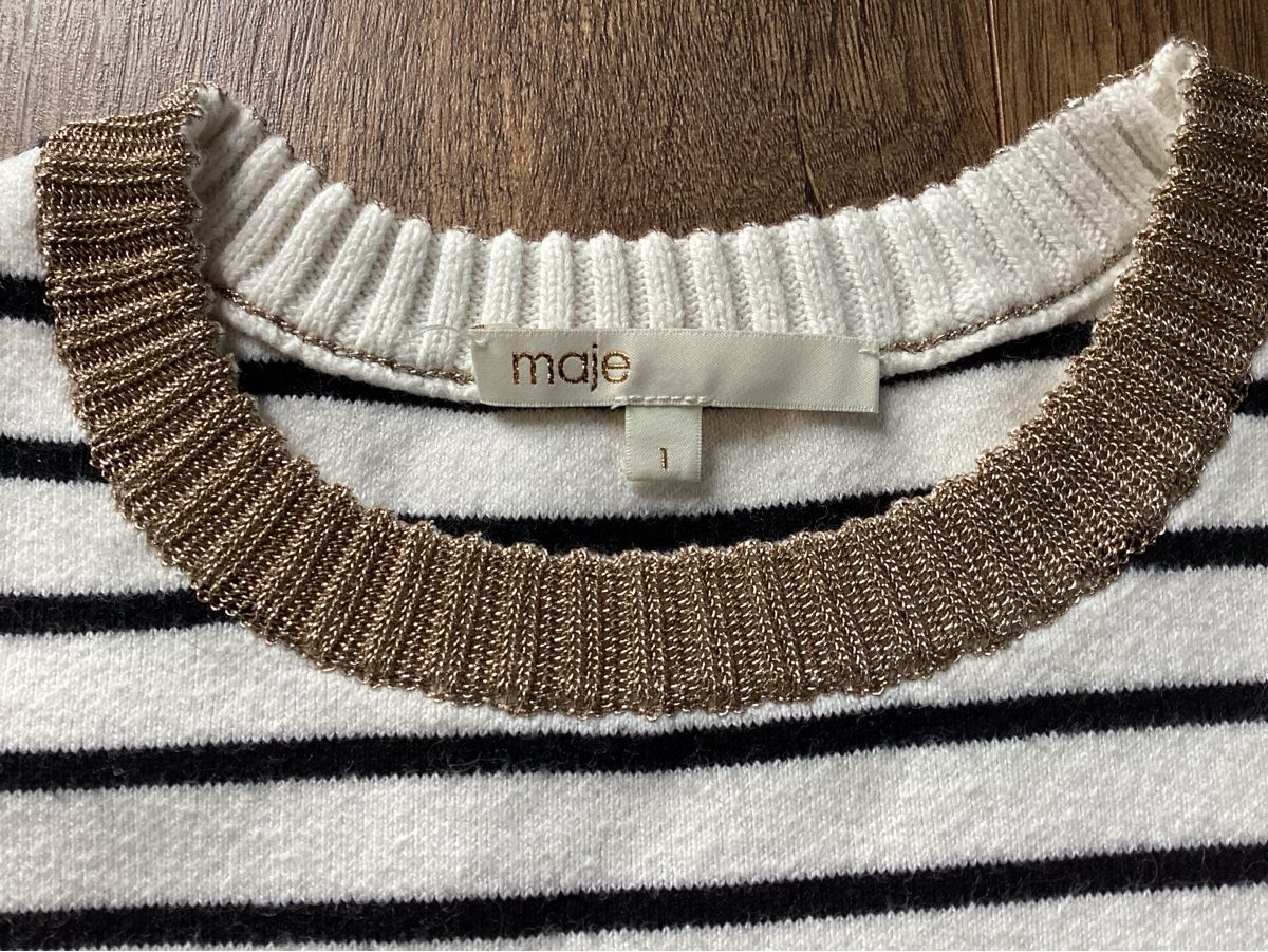 Maje Maglioni & Felpe: Maje Pullover gestreift mit Golddetails Grösse 1 – Usato da Steckborn venduto da smilla70 1