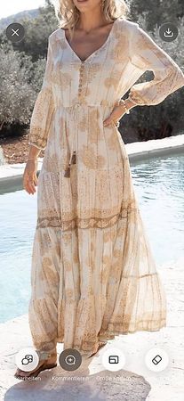 Ibzmode Gloria Solmira Boho-Maxikleid XS/S  Neu