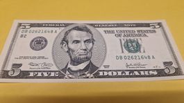 $5 Dollar Schein USA, Jahr 2003, Top , Sammlerstück