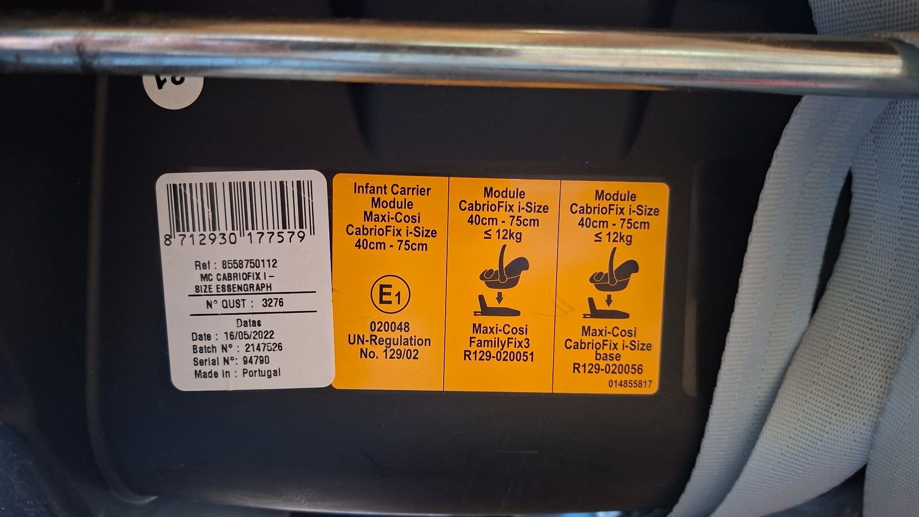 Maxi-Cosi Seggiolini per auto: Maxicosi CabrioFix iSize Graphitgrey – Usato da Kandergrund venduto da Slamerin 2