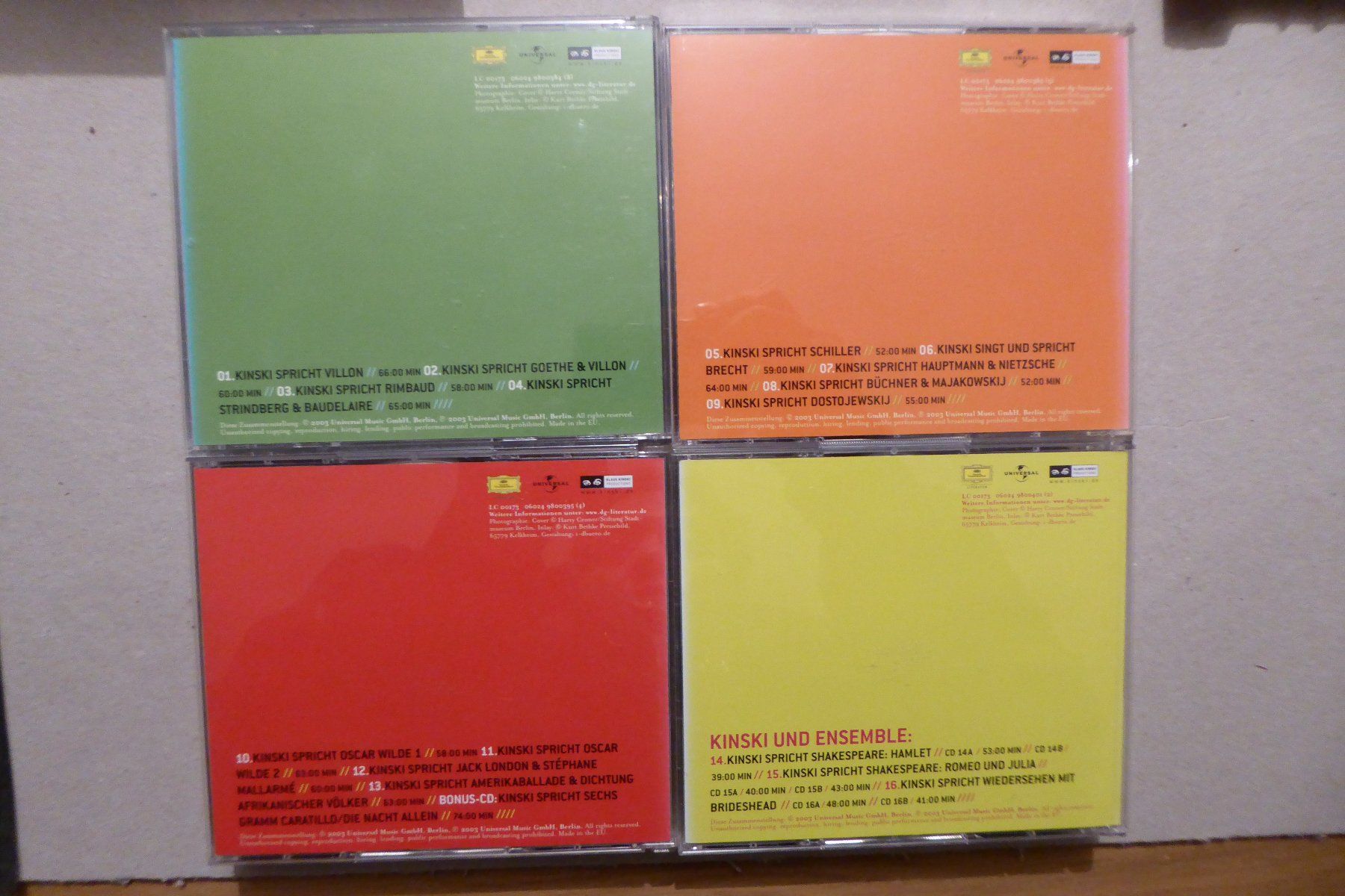 CD: CD Box Edition Klaus Kinski spricht – Usato da Allschwil venduto da Summelsarium 5
