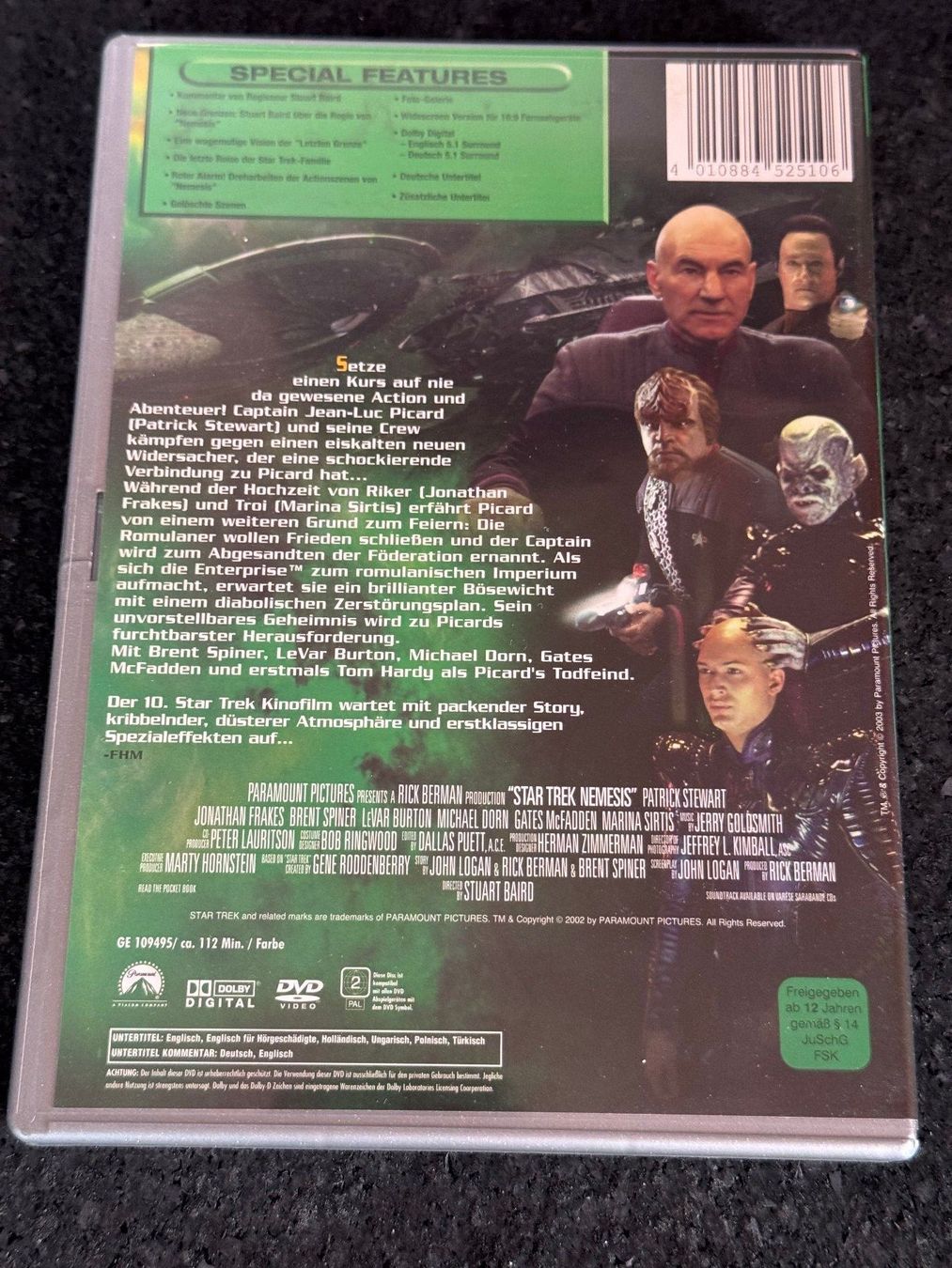 Tutti i DVDs: STAR TREK Nemesis DVD DE/EN widescreen collection – Usato da Fribourg venduto da tschjoly 1