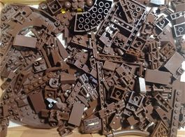 LEGO 150 Verschiedene Dunkelbraune Teile -D74
