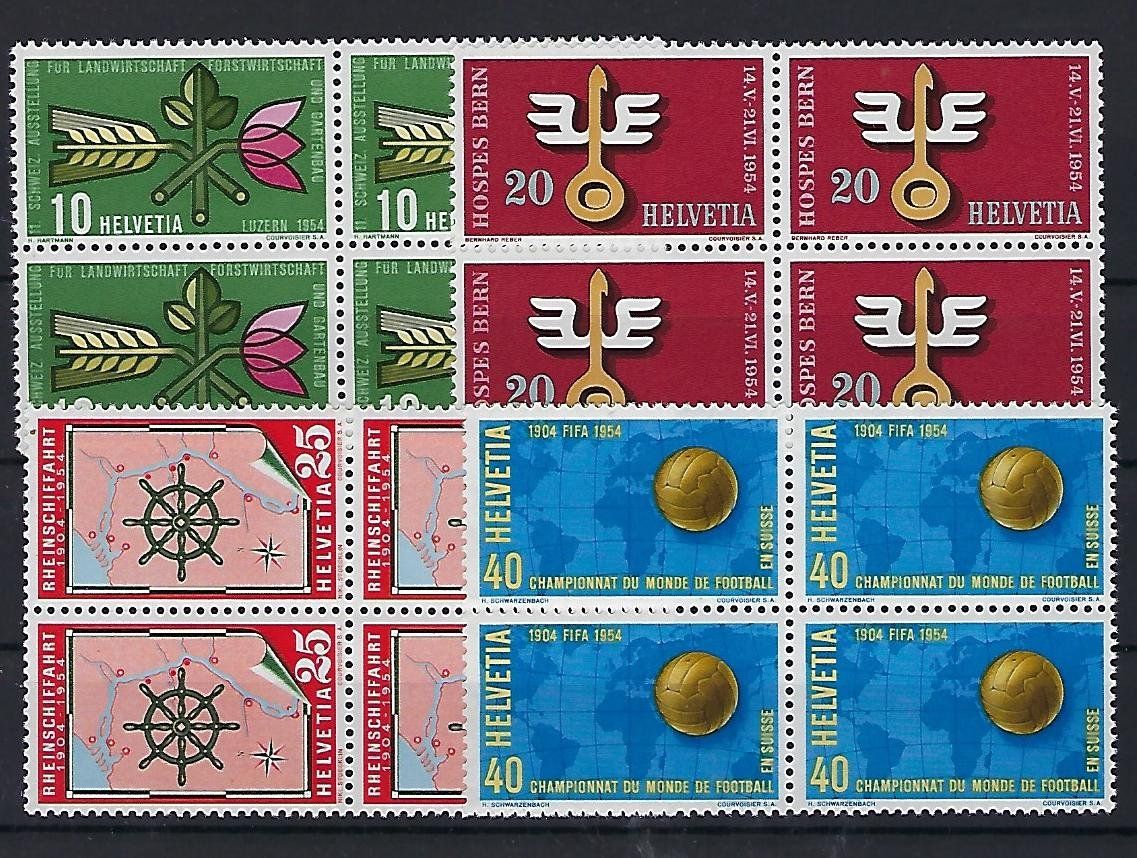 Tutti i francobolli: Werbemarken 1954 Viererblocks postfrisch   14626 – Usato da Lunden venduto da Animus999