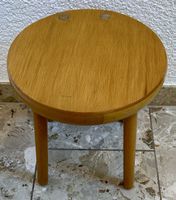 Vintage Holz Hocker, Blumenständer Höhe 30 cm