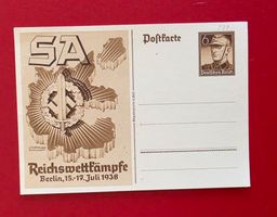 DEUTSCHES REICH GANZSACHE PROPAGANDA POSTKARTE 1938 NEU