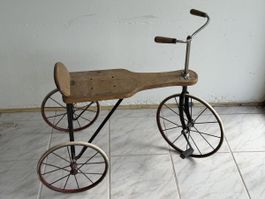 Antikes Holz-Dreirad, Kindervelo, Deko, Sammlerstück!