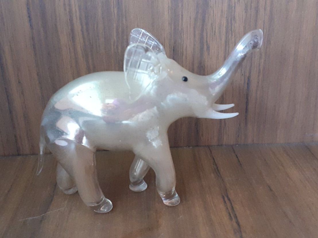 Statuette: Figur Glas Elefant Lauscha – Usato da Mörschwil venduto da antiksalon 6