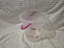 Sommer Eimer mit Flamingo Muster für Strand und Badi!