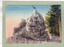 St. Gallen Steinbockfelsen im Wildpark "Peter und Paul" 1913