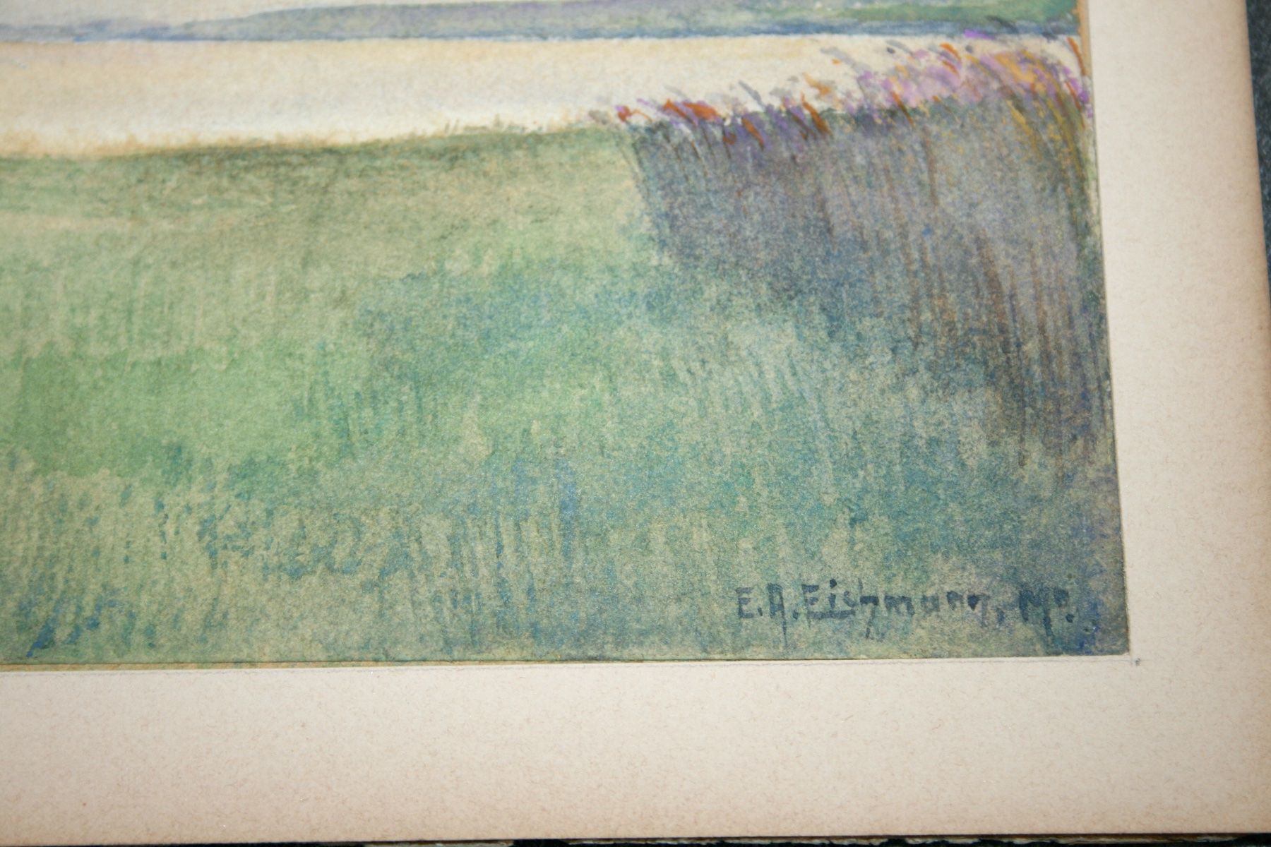 Dipinti: Schweizer Seelandschaft, Aquarell von E. Eichmann, signiert – Usato da Schaffhausen venduto da Kartenprofi 1