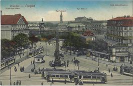 Dresden --- Postplatz, Palace-Hotel Weber, Fernheizwerk,....