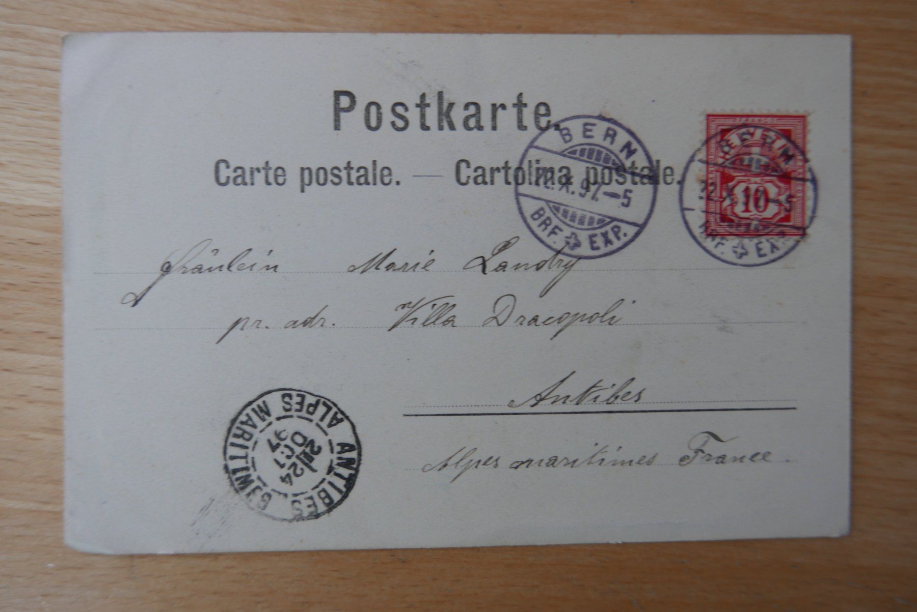 Cartes postales: A.K. BERN  1897 – D'occasion à Rotkreuz par nigal 1
