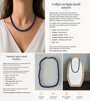 Collier en lapis-lazuli naturel